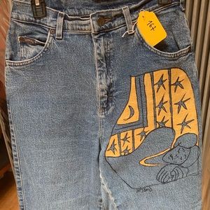 Hand-painted By artist women jeans